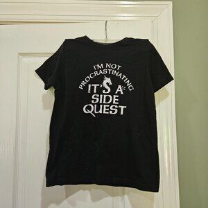 "I'm Not Procrastinating, It's a Side Quest" Boy's‎ Size Medium (8) Shirt